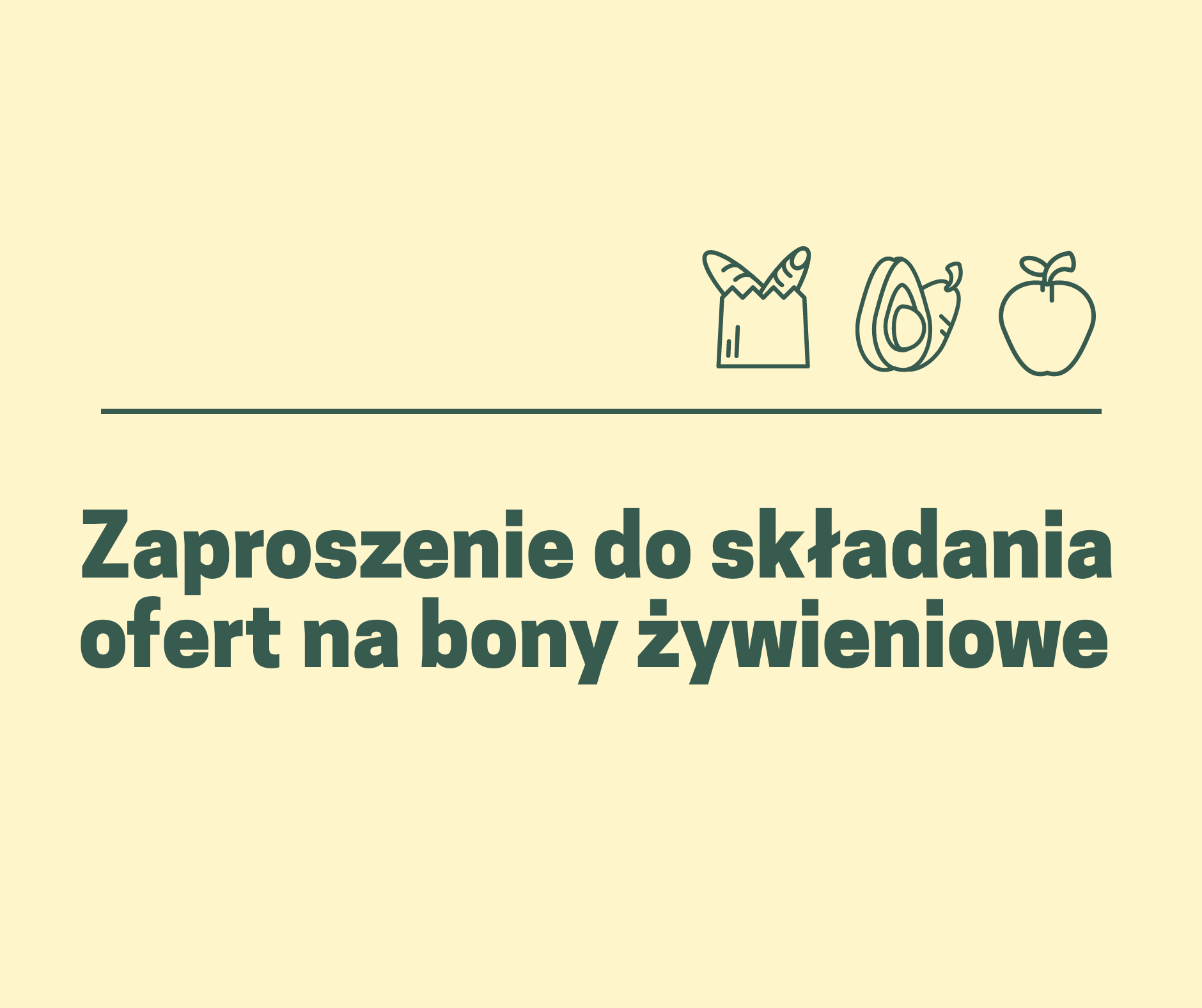 Zaproszenie do składania ofert na bony żywieniowe