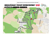 Objazd na czarnej trasie rowerowej - Miękińskie Trasy Rowerowe